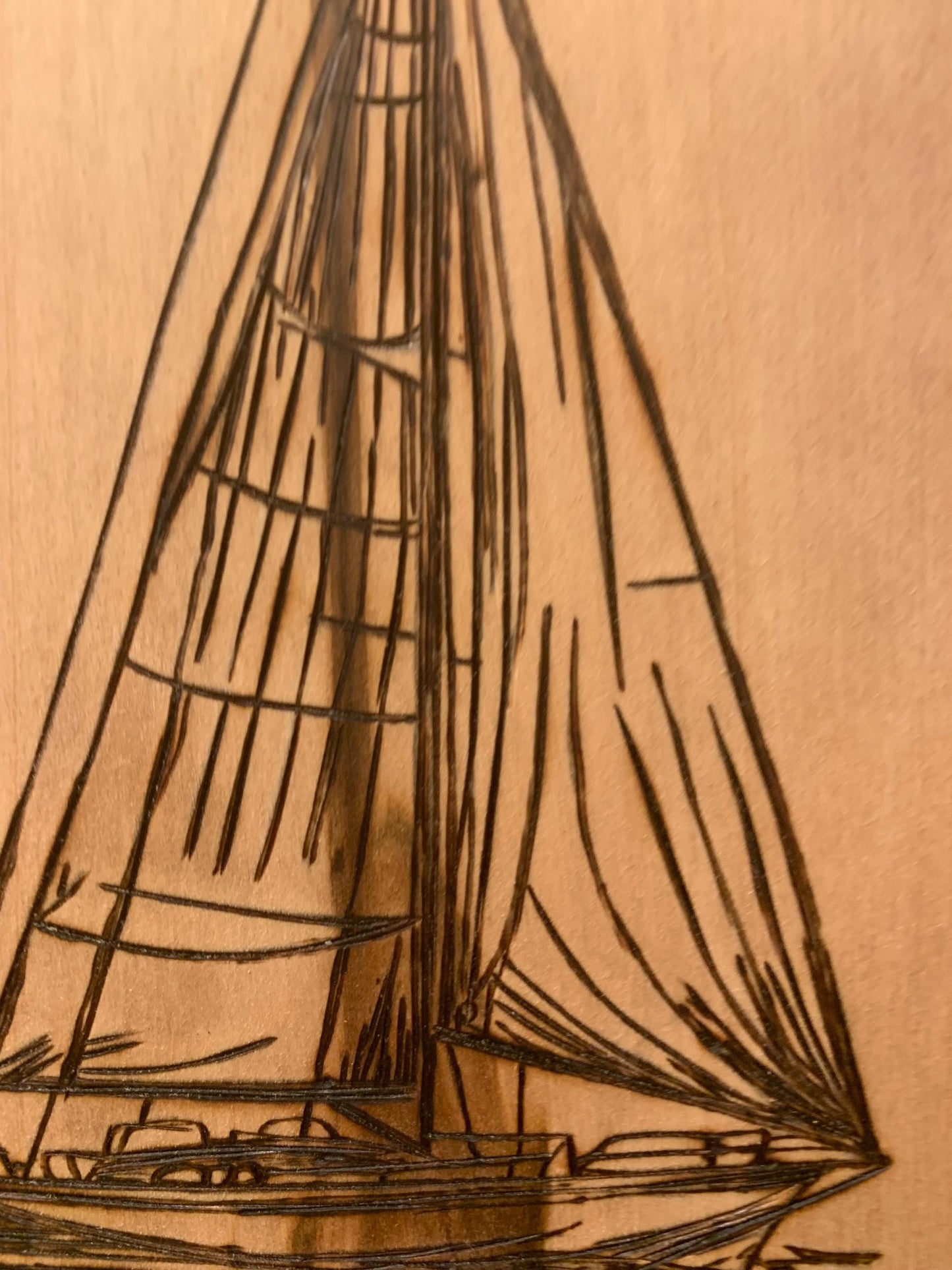 Life is where the boat is.  Boating lovers home decor, pyrography wall hanging