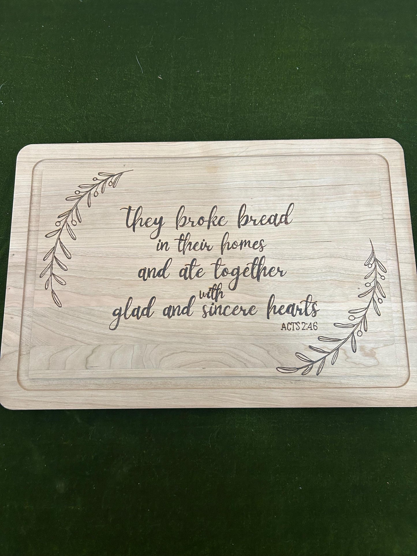 Acts 4:26 Bibical Bible Verse Woodburned Charcuterie Cutting Board, Cherry Wood, Large Serving Board, Kitchen, Gifts for mom, Bible inspired
