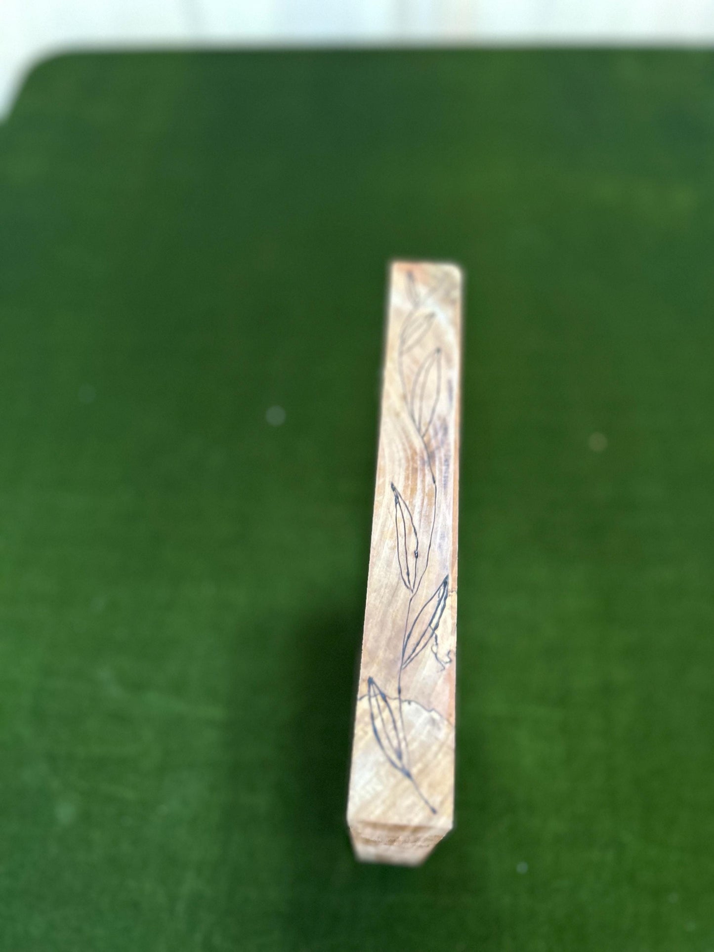 Woodburned Orchid Wall Art: Pink Accent, Spalted Maple, Live Edge